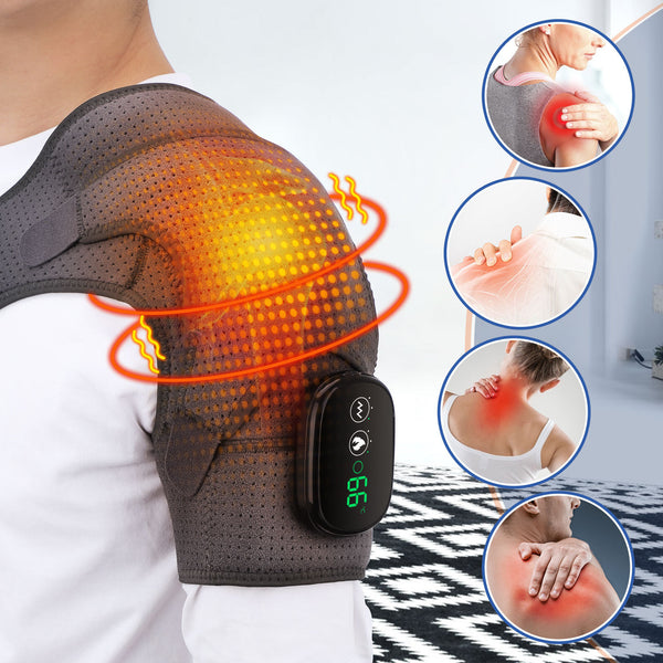 3-Speed Electric Shoulder Massager with Vibration Therapy